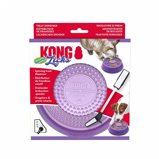 Hračka Kong Dog Licks Spinz  otočná olizovacia podložka S PP- polypropylene