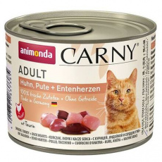 ANIMONDA konzerva CARNY Adult - kuře, krůta+kachní srdce 200g ANIMONDA konzerva CARNY Adult - kuře, krůta+kachní srdce 200g
