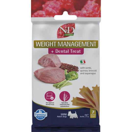 Pamlsok Farmina Quinoa Dog Weight Man Lamb Adult Mini 60g