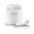 SAVIO TWS-01 bezdrátová sluchátka Bluetooth, bílá