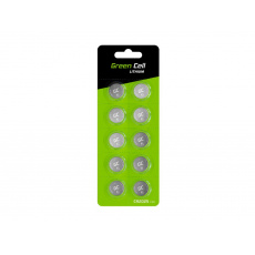 Green Cell Blister 10x Lithium Battery CR2025 3V 160mAh Button