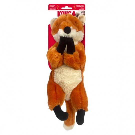 Hračka Kong Dog Wild Low Stuff Fox Líška s pískatkom M polyester