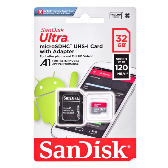 Sandisk SDSQUAR-032G-GN6MN paměťová karta 32 GB MicroSDHC Třída 10 UHS-I