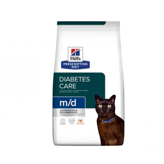 HILL'S PD M/D Diabetes Care Chicken - suché krmivo pro kočky - 3kg