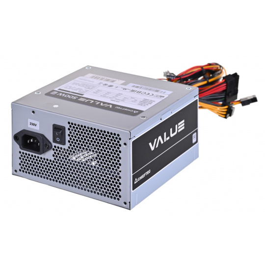 Chieftec Value APB-500B8 napájecí zdroj 500 W 20+4 pin ATX ATX Stříbrná