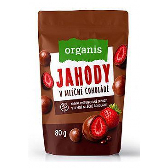 Allnature Jahody sušené mrazom v mliečnej čok. 80g