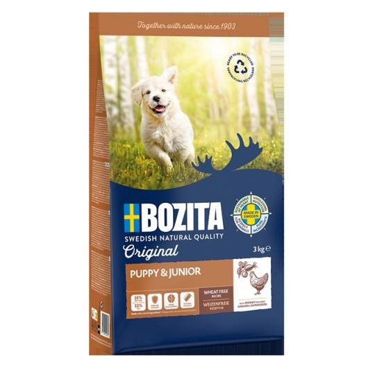 BOZITA Original Puppy & Junior Chicken - suché krmivo pro psy - 3kg