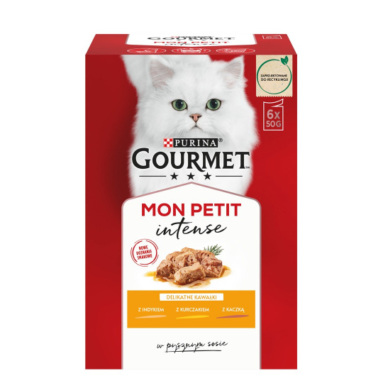 GOURMET Mon Petit Poultry Mix - mokré krmivo pro kočky - 6 x 50 g