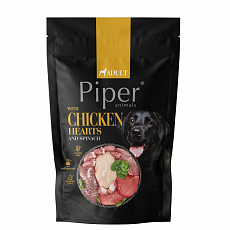 NEW PIPER s kuřecími srdíčky a špenátem, kapsička pro psy 500 g