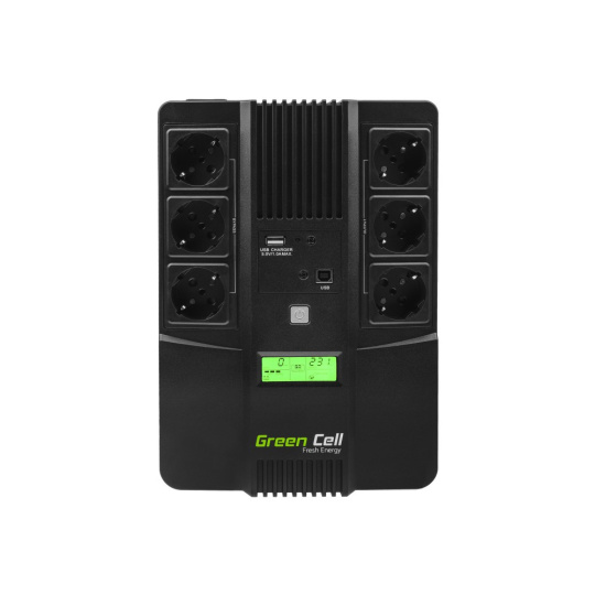 Green Cell AiO 800VA LCD Line-interaktivní 0,8 kVA 480 W 6 AC zásuvky / AC zásuvek