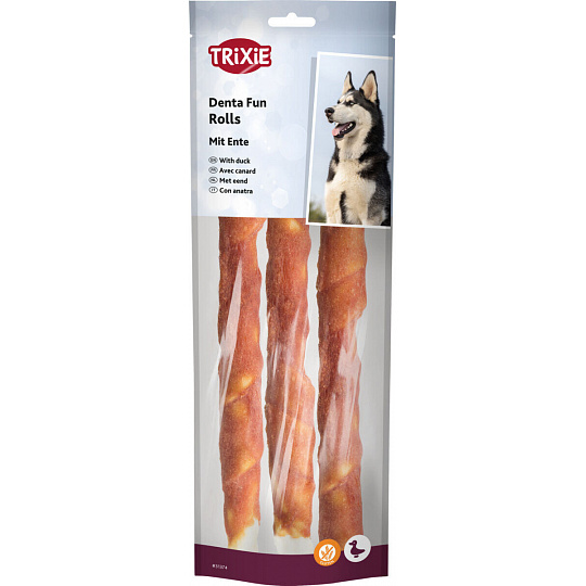 DentaFun tyčinka svázaná kachním masem 3 ks, 28 cm/250 g