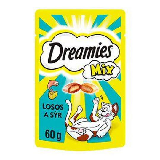 Dreamies kočka pochoutka s lososem a sýrem 60g