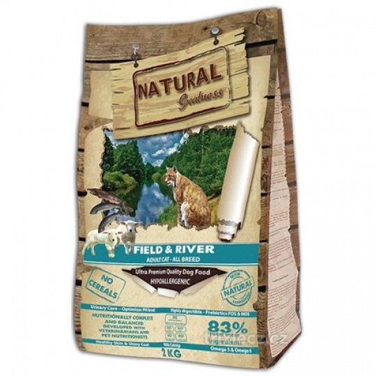 Natural Greatness Field,River Cat Recipe /losos,jehně/ 600 g 