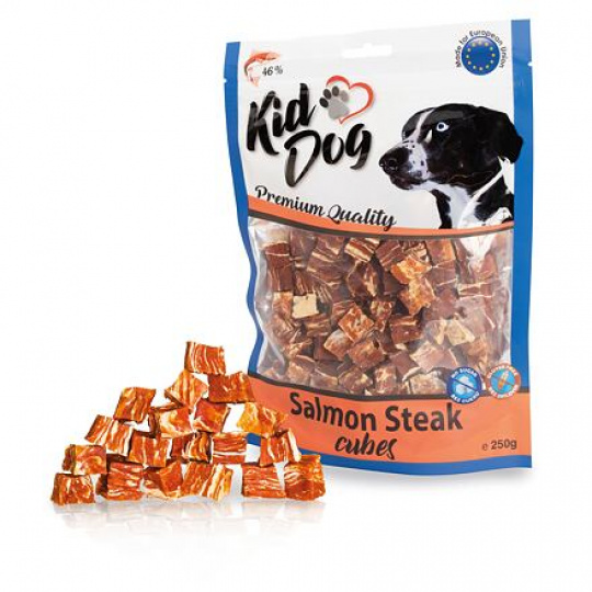 KIDDOG lososový steak v kostce 250 g