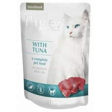 PIPER CAT kapsička pro sterilizované kočky, s tuňákem 100g