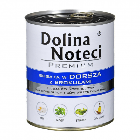 DOLINA NOTECI Premium Bohaté na tresku a brokolici - vlhké krmivo pro psy - 800 g