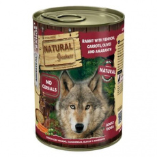 Natural Greatness králík, zvěřina, mrkev, olivy, amarant konzerva pro psy 400 g Natural Greatness králík, zvěřina, mrkev, olivy, amarant konzerva pro psy 400 g
