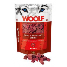 WOOLF pochoutka soft cranberry strips 100g WOOLF pochoutka soft cranberry strips 100g