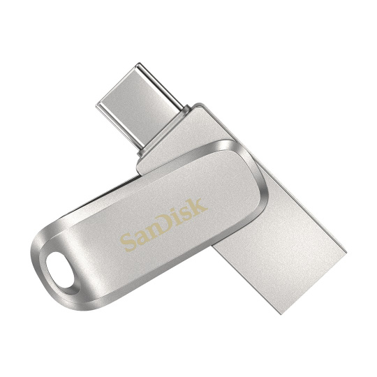 SanDisk Ultra Dual Drive Luxe 128 GB USB 3.2 Gen 1 (3.1 Gen 1) nerezová ocel