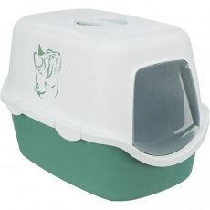 WC VICO kryté s dvířky s potiskem, bez filtru 56 x 40 x 40 cm, zelená/bílá WC VICO kryté s dvířky s potiskem, bez filtru 56 x 40 x 40 cm, zelená/bílá