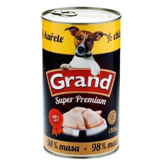 GRAND Dog konz. SuperPremium 1/2 kuřete 1300g