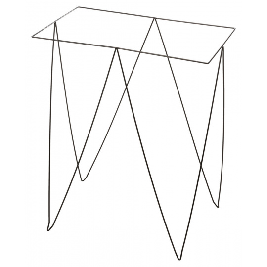 Rám / stojan k proutěnému koši, 54 x 67 x 36 cm, kov / černá