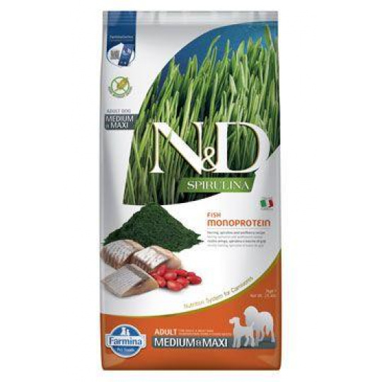 Farmina N&D dog SPIRULINA (GF) adult medium & maxi herring 7 kg Farmina N&D dog SPIRULINA (GF) adult medium & maxi herring 7 kg