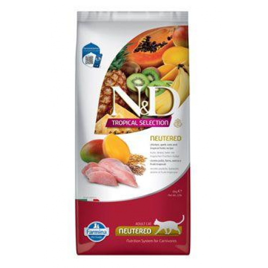 Farmina N&D cat TROPICAL SELECTION (AG) adult neutered, chicken 10 kg