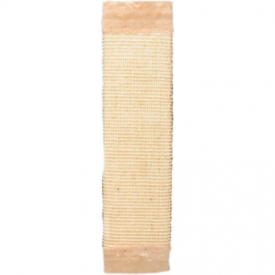 Škrábadlo nástěnné s plyšovým zakončením, 15 x 62 cm, sisal/plyš, béžová