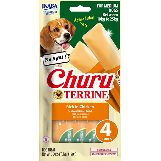 Pamlsok Inaba Churu Terrine dog kura 4 x 30 g