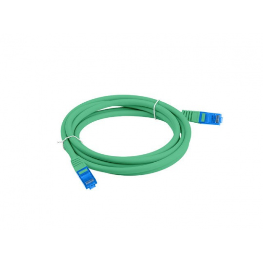 LANBERG PATCHCORD S/FTP CAT.6A 1M ZELENÝ LSZH