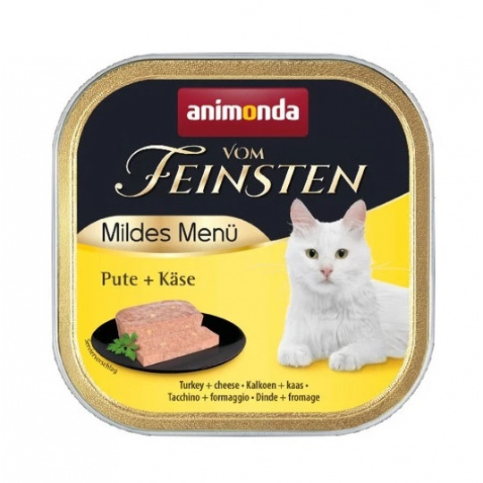 ANIMONDA Vom Feinsten Adult Mildes Menu Turkey with cheese - mokré krmivo pro kočky - 100g