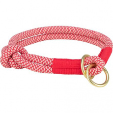 Soft Rope okrúhly polostahovací obojok, červená/krémová
