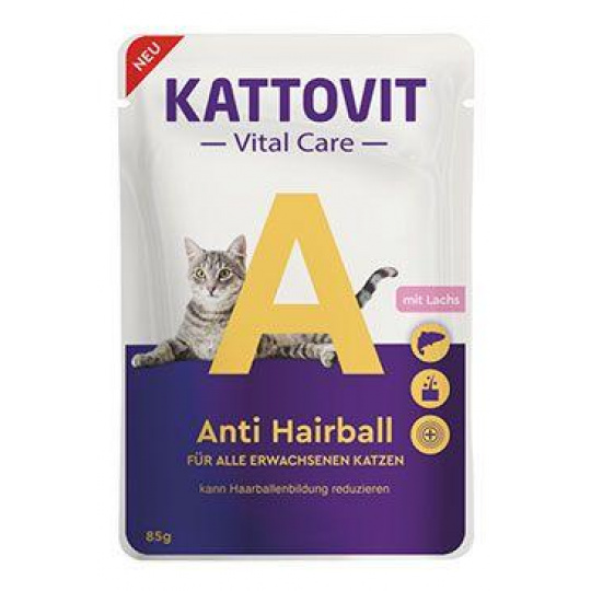 Kattovit Cat Vital Care Anti Hairball losos kapsa 85g Kattovit Cat Vital Care Anti Hairball losos kapsa 85g