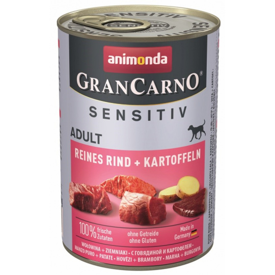 ANIMONDA GranCarno Adult Sensitiv Beef with potatoes - mokré krmivo pro psy - 400g