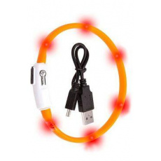 Obojek USB Visio Light LED nabíjecí 35cm oranžový KAR Obojek USB Visio Light LED nabíjecí 35cm oranžový KAR
