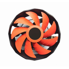 Gembird CPU-HURACAN-X30 Chladicí systém pro počítač Procesor Vzduchový chladič 12 cm Černá, Oranžová