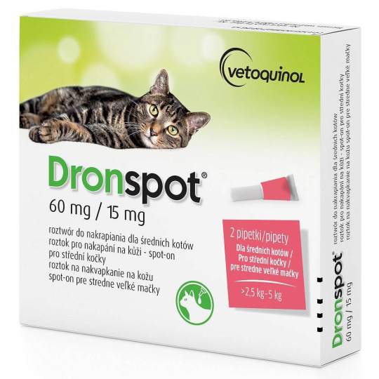 VETOQUINOL Dronspot - 2,5 - 5 kg