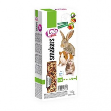 LOLO SMAKERS 3v1 klasy ovoce/zelenina/carob pro hlodavce 135 g LOLO SMAKERS 3v1 klasy ovoce/zelenina/carob pro hlodavce 135 g