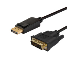 Savio CL-106 adaptér k video kabelům 1,8 m DisplayPort DVI Černá