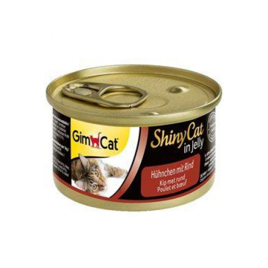GimCat ShinyCat konz. kuře s hovězím 70g