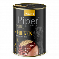 NEW PIPER PURE kuře s hnědou rýží, konzerva pro psy, 400 g