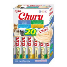 Pamlsok Inaba Churu cat Tuniak 4 príchute 20 túb 280 g Pamlsok Inaba Churu cat Tuniak 4 príchute 20 túb 280 g