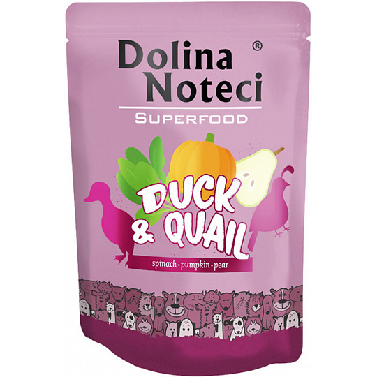 DOLINA NOTECI SUPERFOODS kachna a křepelka pro psy 300 g