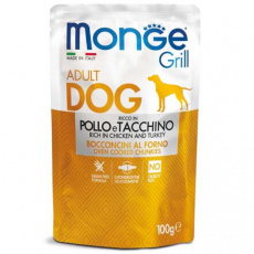 MONGE GRILL kapsička kuře a krůta pro psy 100 g MONGE GRILL kapsička kuře a krůta pro psy 100 g