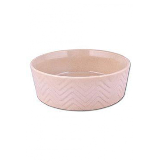Miska keramická Zig Zag 18cm písková 1,2l