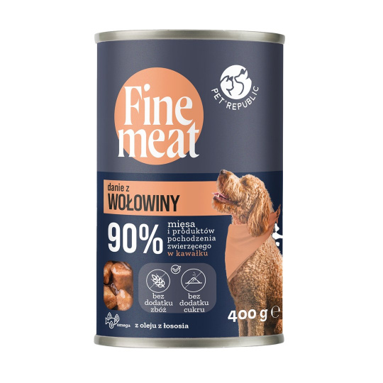 PET REPUBLIC Fine Meat Beef dish - vlhké krmivo pro psy - 400g