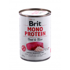 BRIT Mono Protein Beef & Rice - vlhké krmivo pro psy - 400g