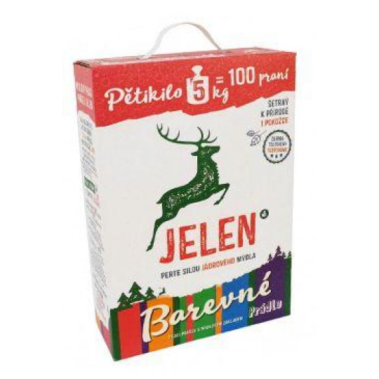 Prací prášek Jelen Color 100praní, 5kg BOX