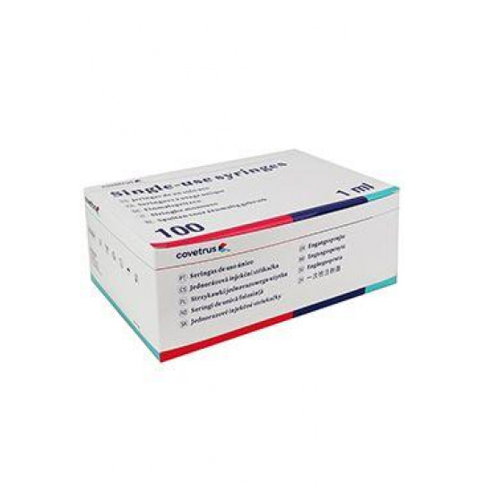 Stříkačka inj CVET 1ml 2-dílná Luer 100ks